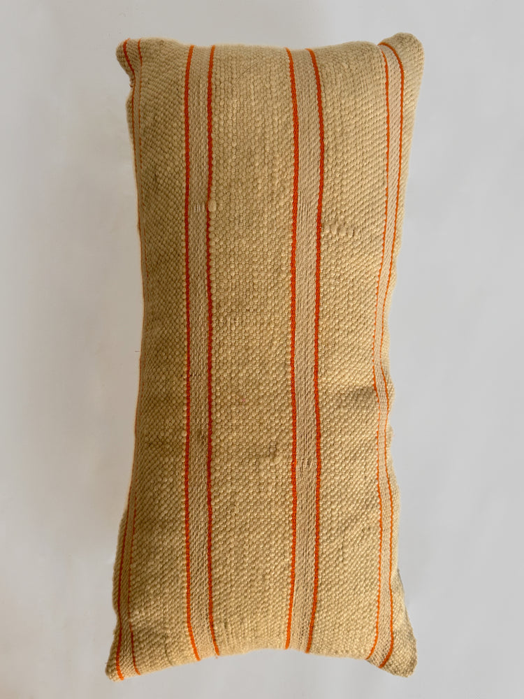Ouaouzguiti Association's Striped Hanbel Pillow - Orange - Salam Hello