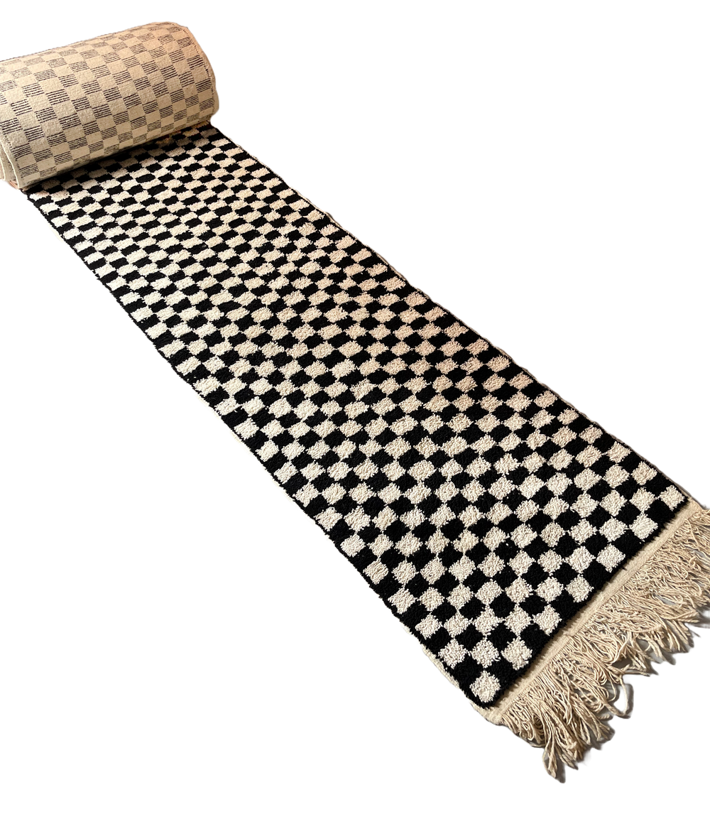 Fatima & Naima's Grid Hand-Knot | Salam Hello Fatima & Naima's Grid Hand-Knot | Salam Hello