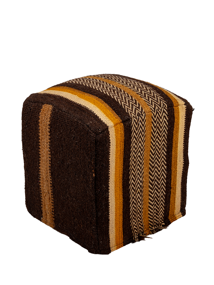 Siroua Shades | Henna Herringbone Pouf - Salam Hello