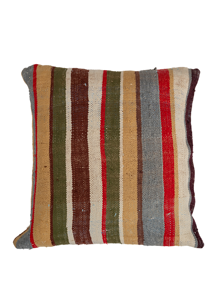 Le Vieux Village's Striped Pillow - Warm Earthy Tones