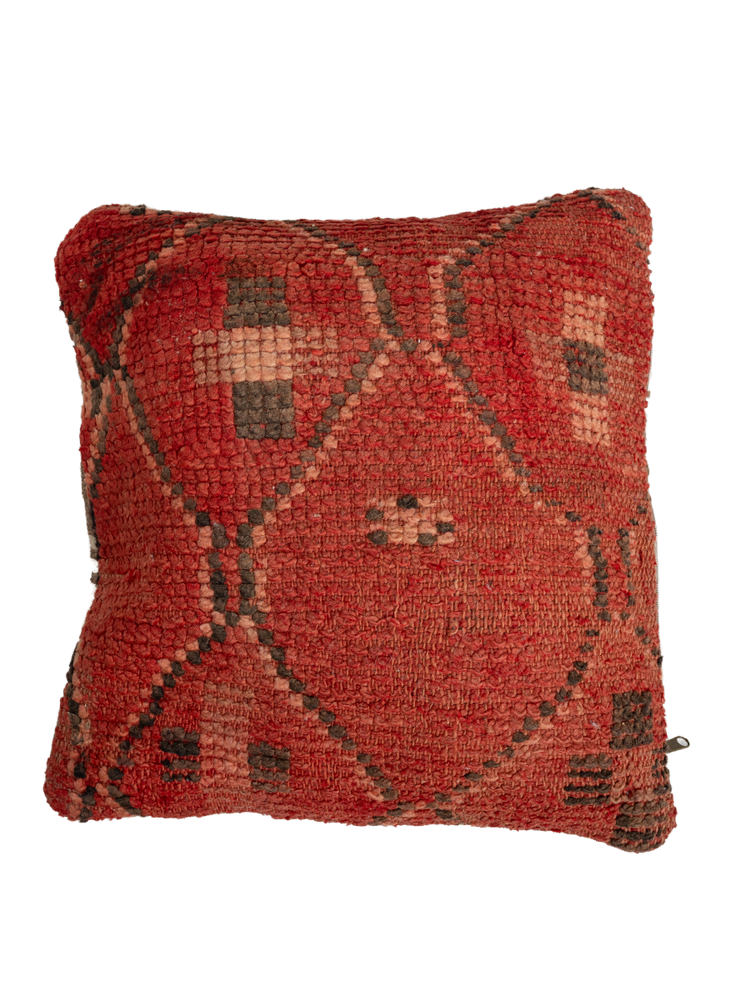 Vintage Rhamna Pillow - Fiery Red