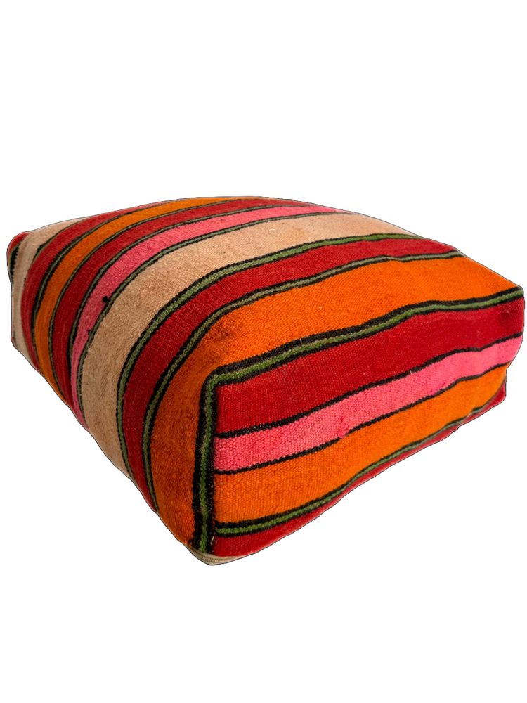 Vintage Striped Hanbel Pouf - Salam Hello