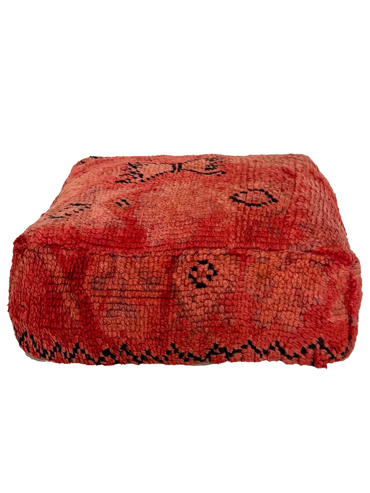 Vintage Talsint Pouf - Crimson Flame - Salam Hello