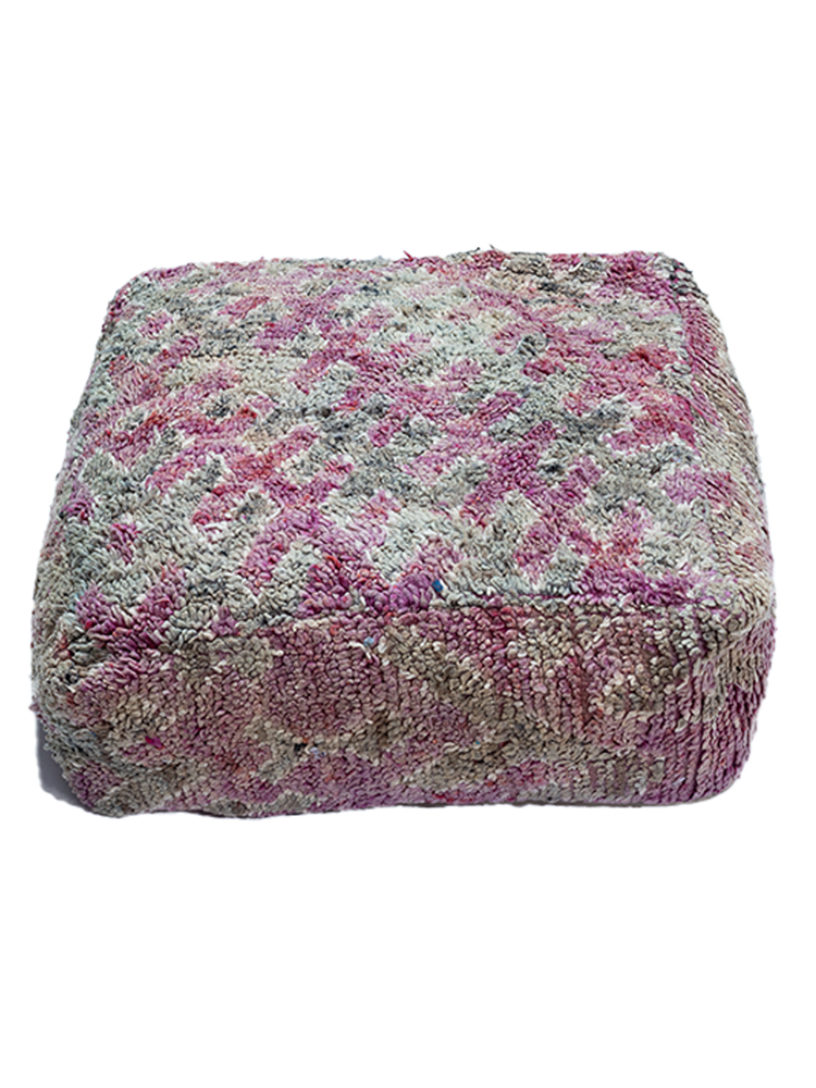 Vintage Talsint Pouf - Woven Lilac