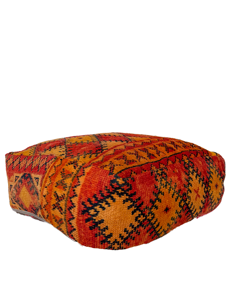Vintage Taznakht Pouf - Golden Ember. - Salam Hello