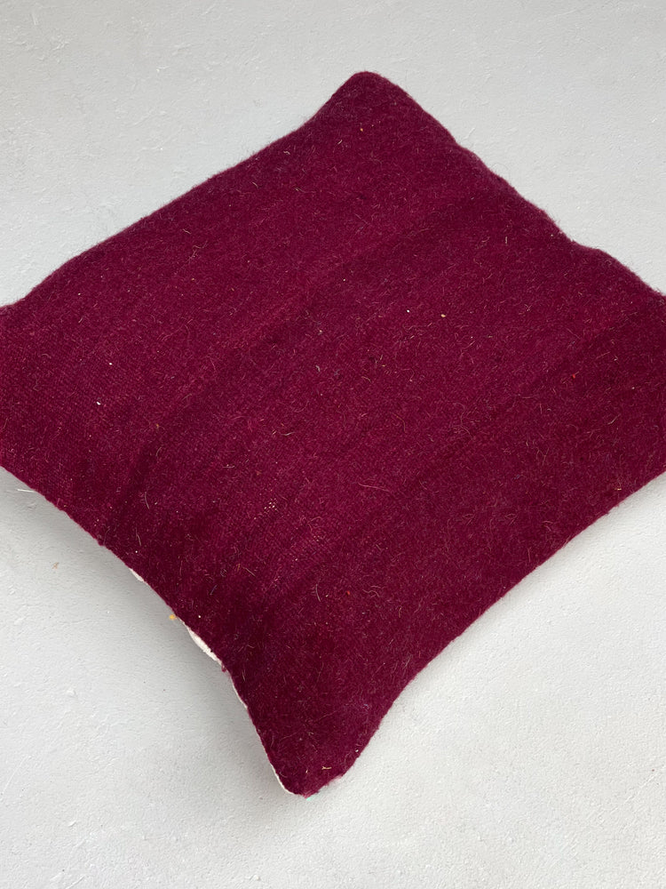 Anzal's Flatweave Pillow - Solid Purple - Salam Hello
